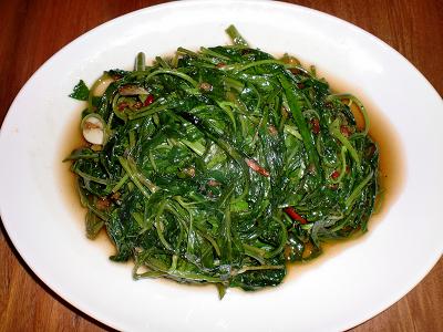 kangkung with belacan sauce